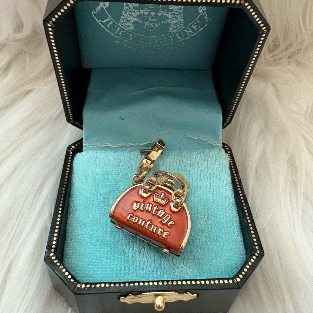 Authentic Juicy Couture “Vintage Couture” Orange Bowler Bag Charm